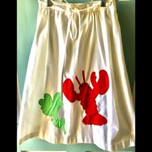 MCM lobster and lettuce skirt! Nantucket, summertime Bbq, beach, kitsch